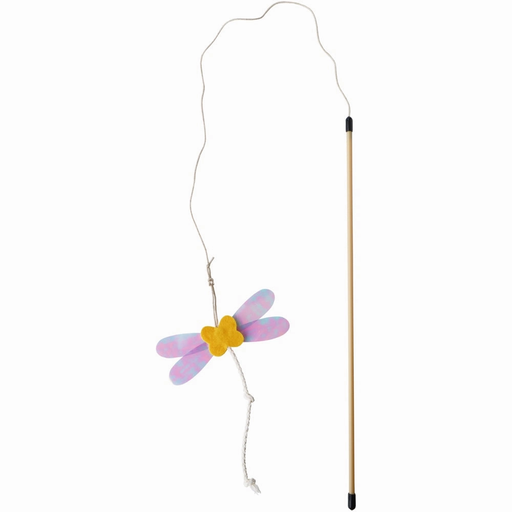 Petz Route Rustling With Paper String Cat Wand Toy (Butterfly)