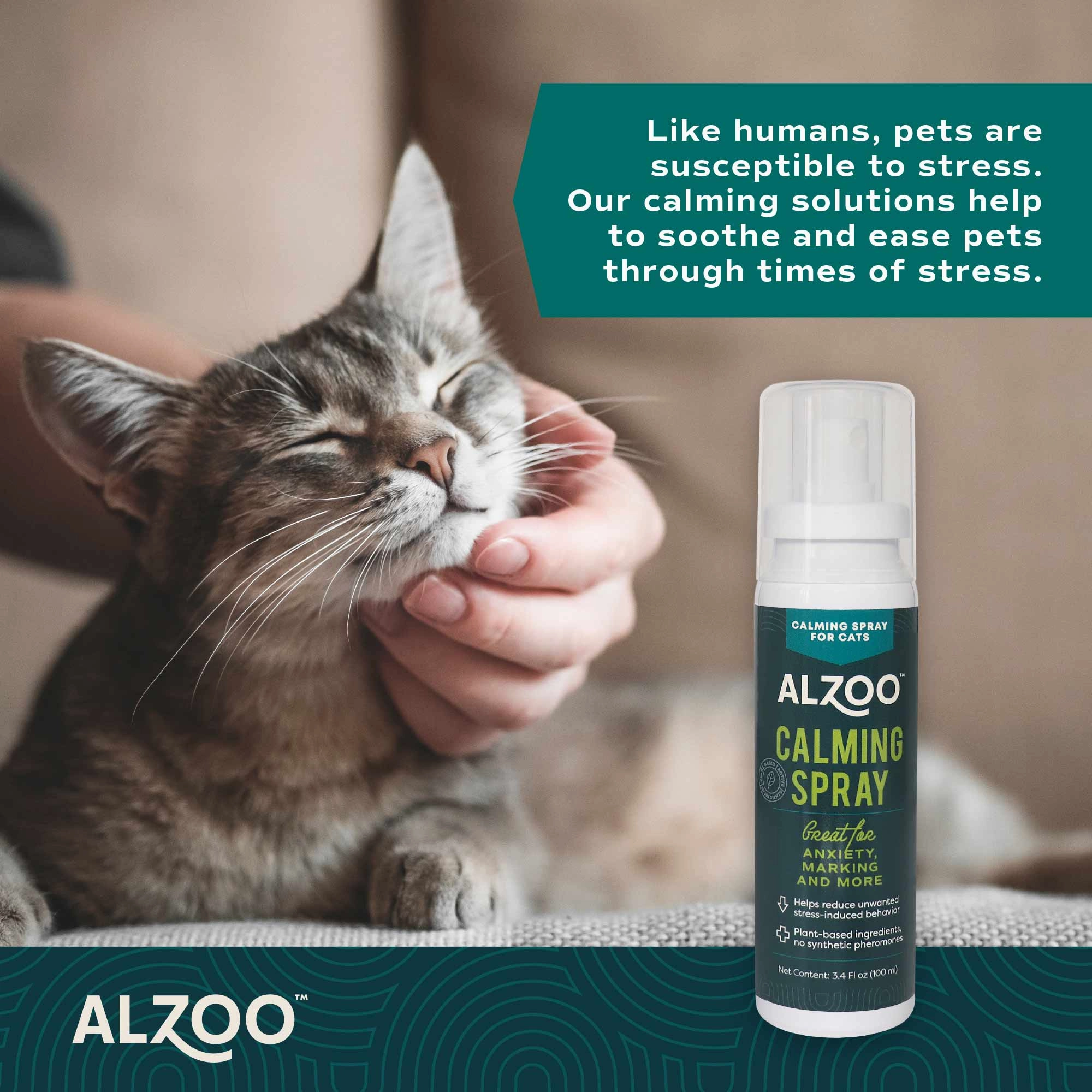 Plant-Based Calming Spray for Cats, 3.4 oz