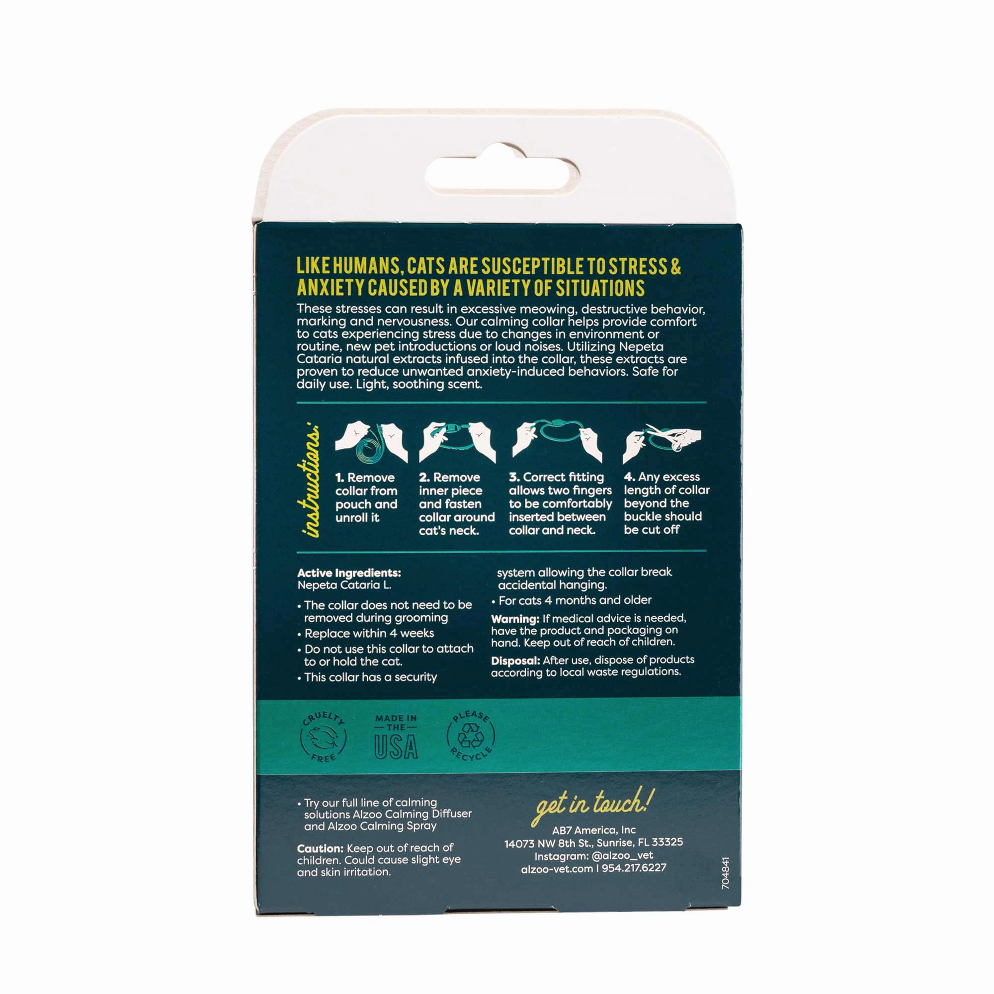 Plant-Based Natural Calming Collar for Cats