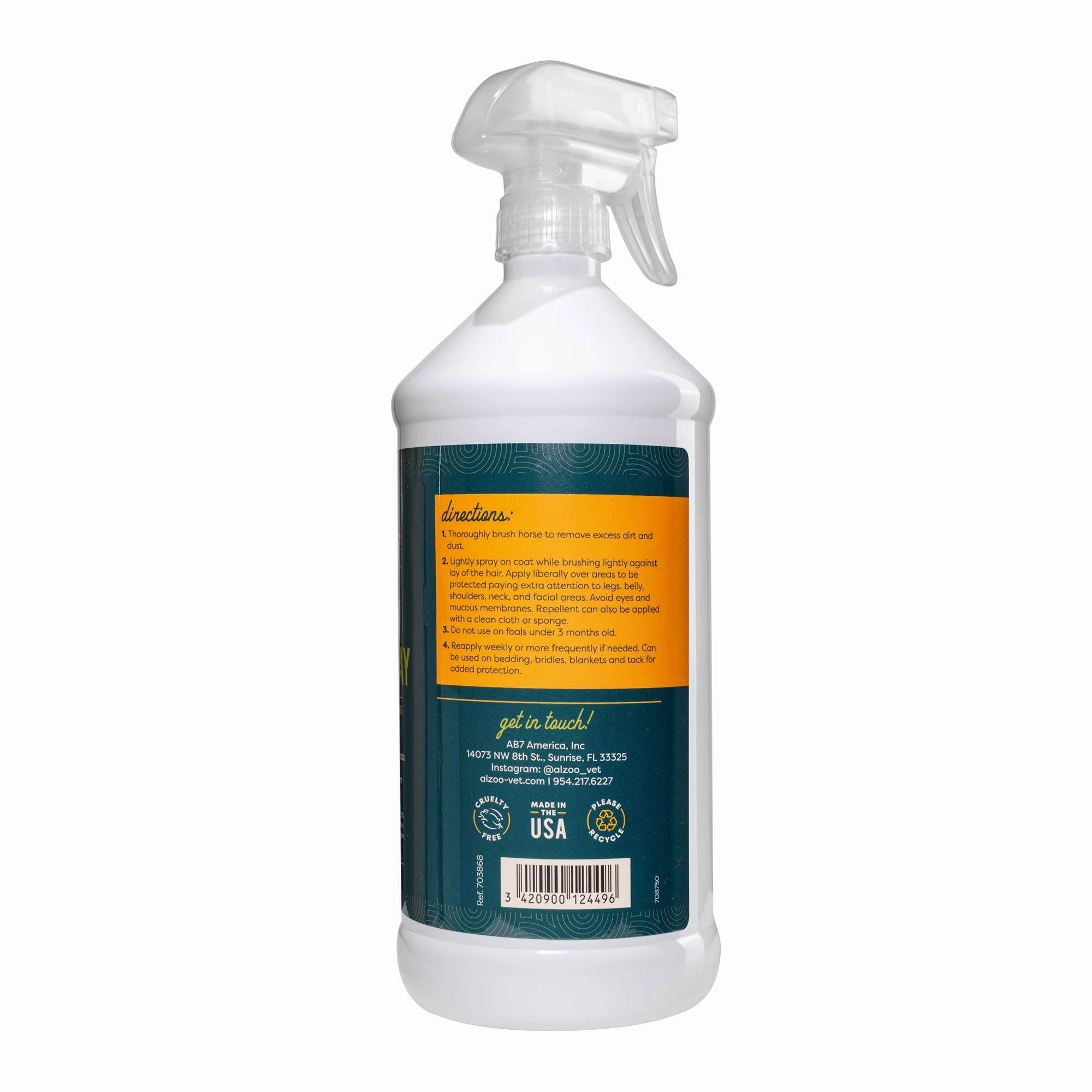 Plant-Based Natural Fly & Tick Horse Spray, 32 oz