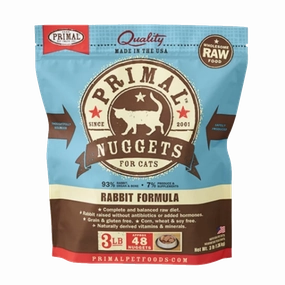 Primal Rabbit Nuggets Frozen Cat Food