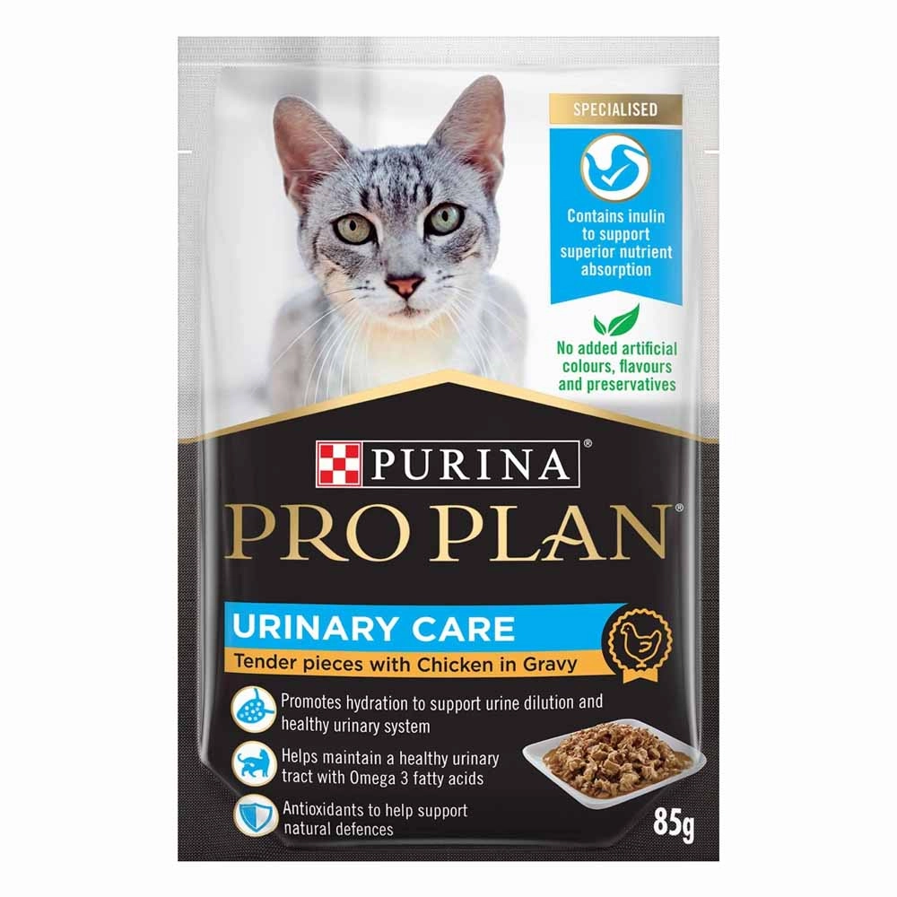 Pro Plan Urinary Tract Health Chicken In Gravy Adult Pouch Cat Food 85g x 12