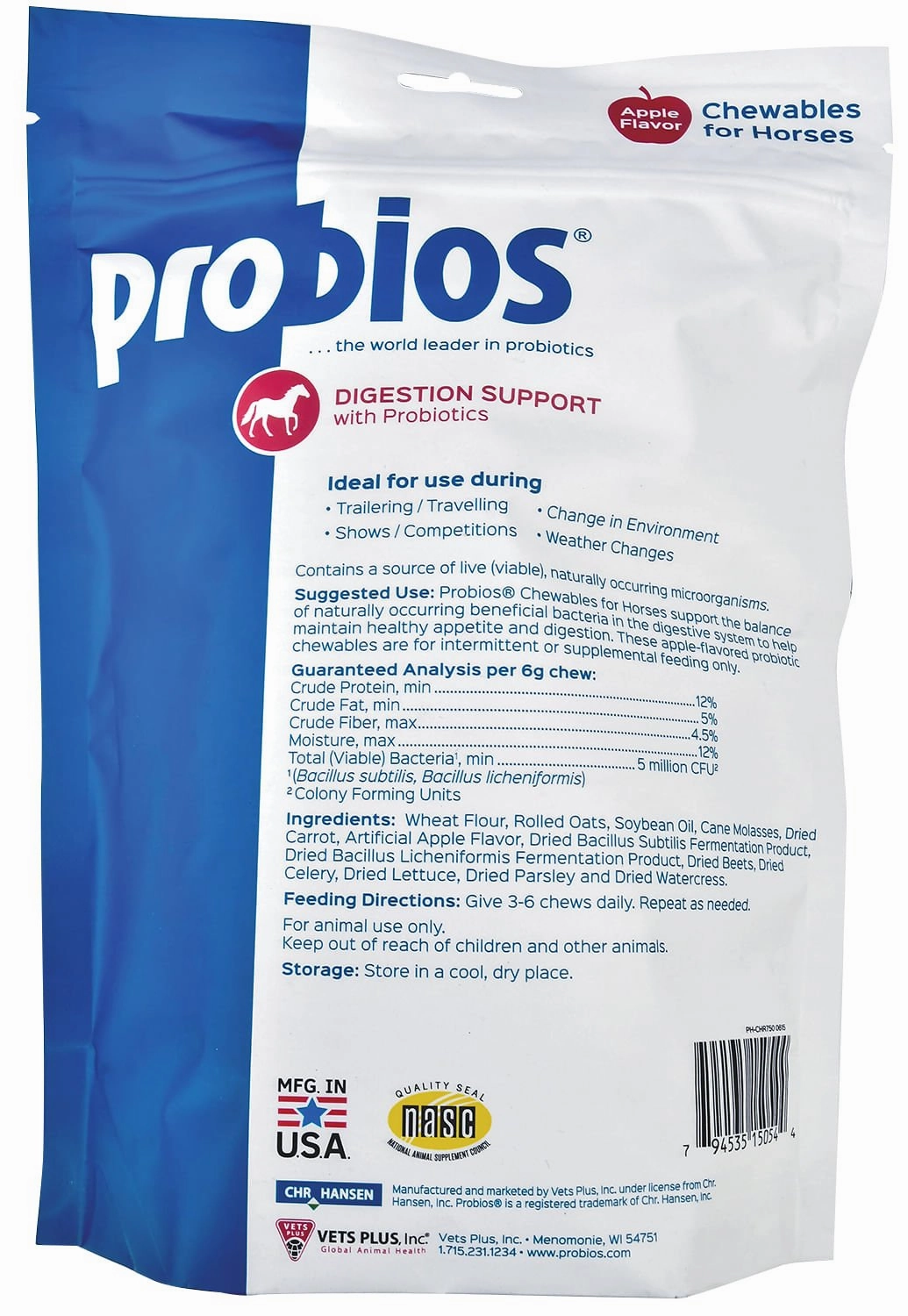 Probios Digestion Support Horse Treats, 1 lb
