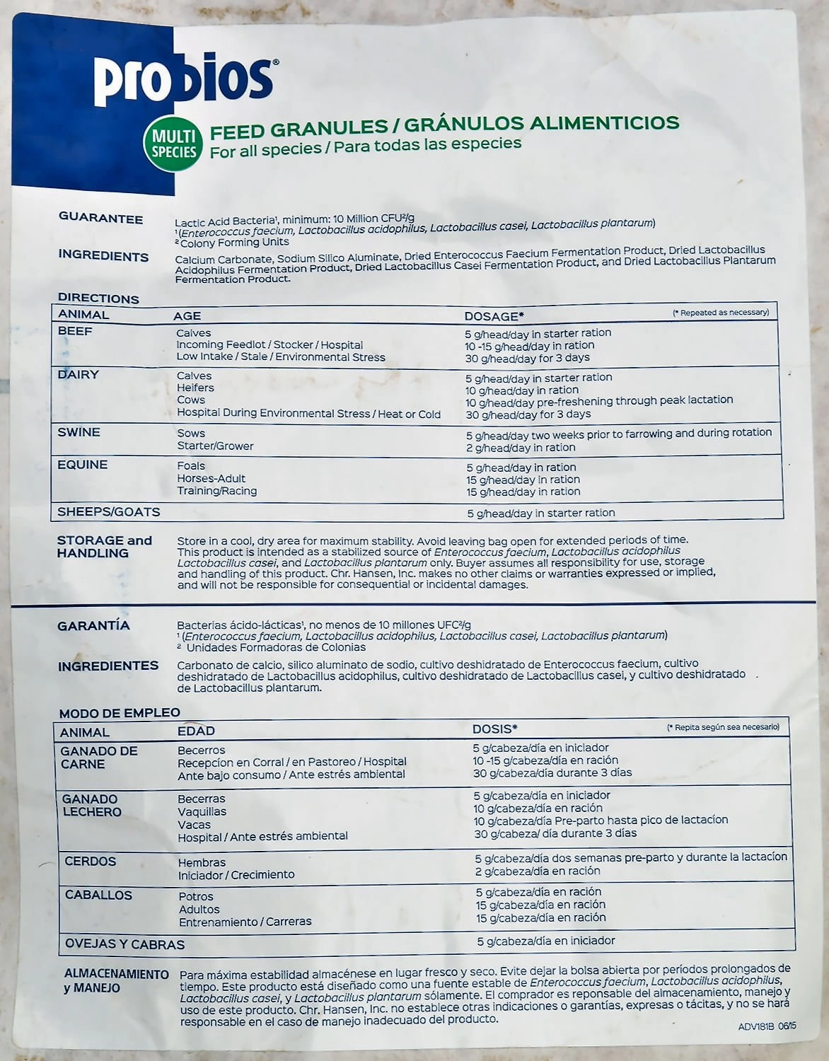 Probios Feed Granules