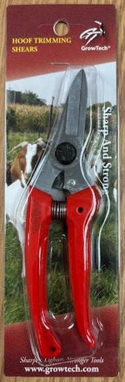 Professional Red Hoof Trimming Shears for Horses, Goats & Livestock, 7"