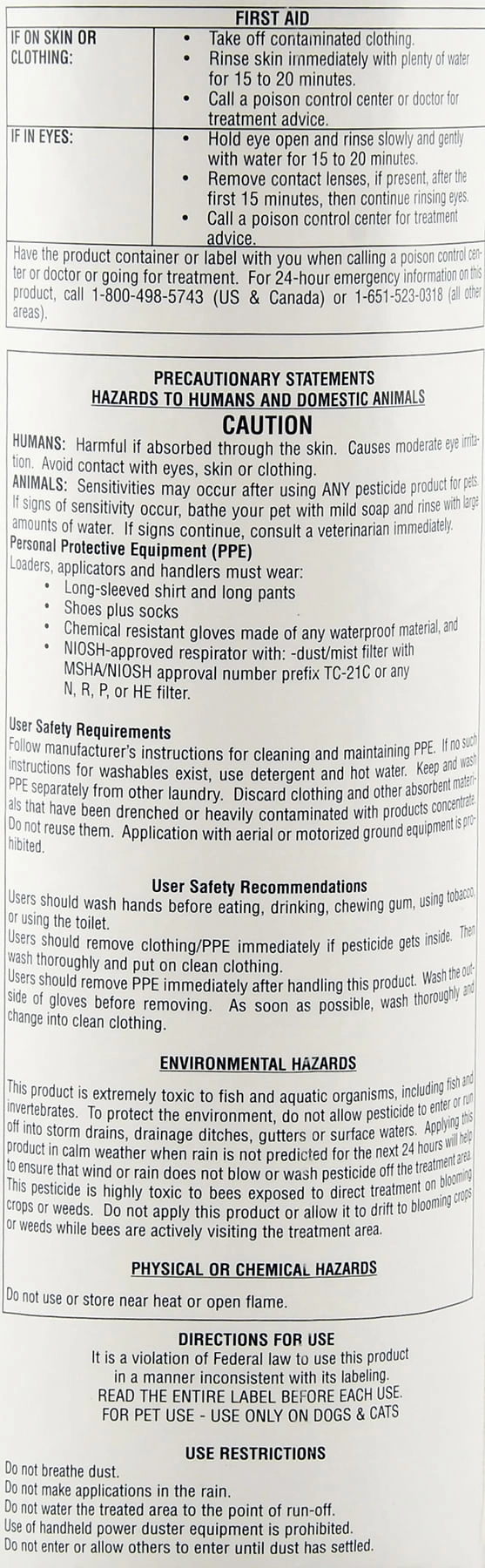 Prozap Insectrin Dust, 2 lb Shaker for Fly Control