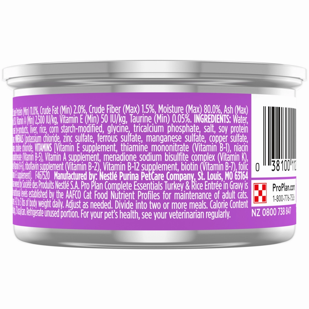 Purina Pro Plan Complete Essentials Adult Turkey & Rice Entree Canned Cat Food