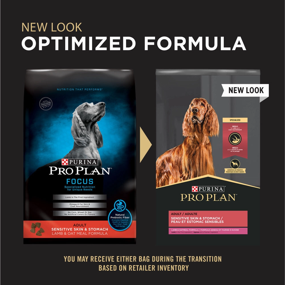 Purina Pro Plan Focus Sensitive Skin & Stomach Formula Lamb & Oat Meal Formula Dry Dog Food