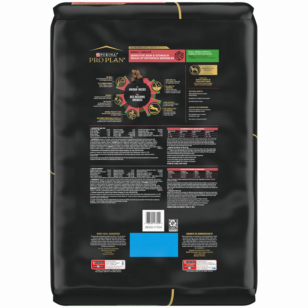 Purina Pro Plan High Protein Sensitive Skin & Stomach Small Breed Salmon & Rice Formula Dry Dog Food