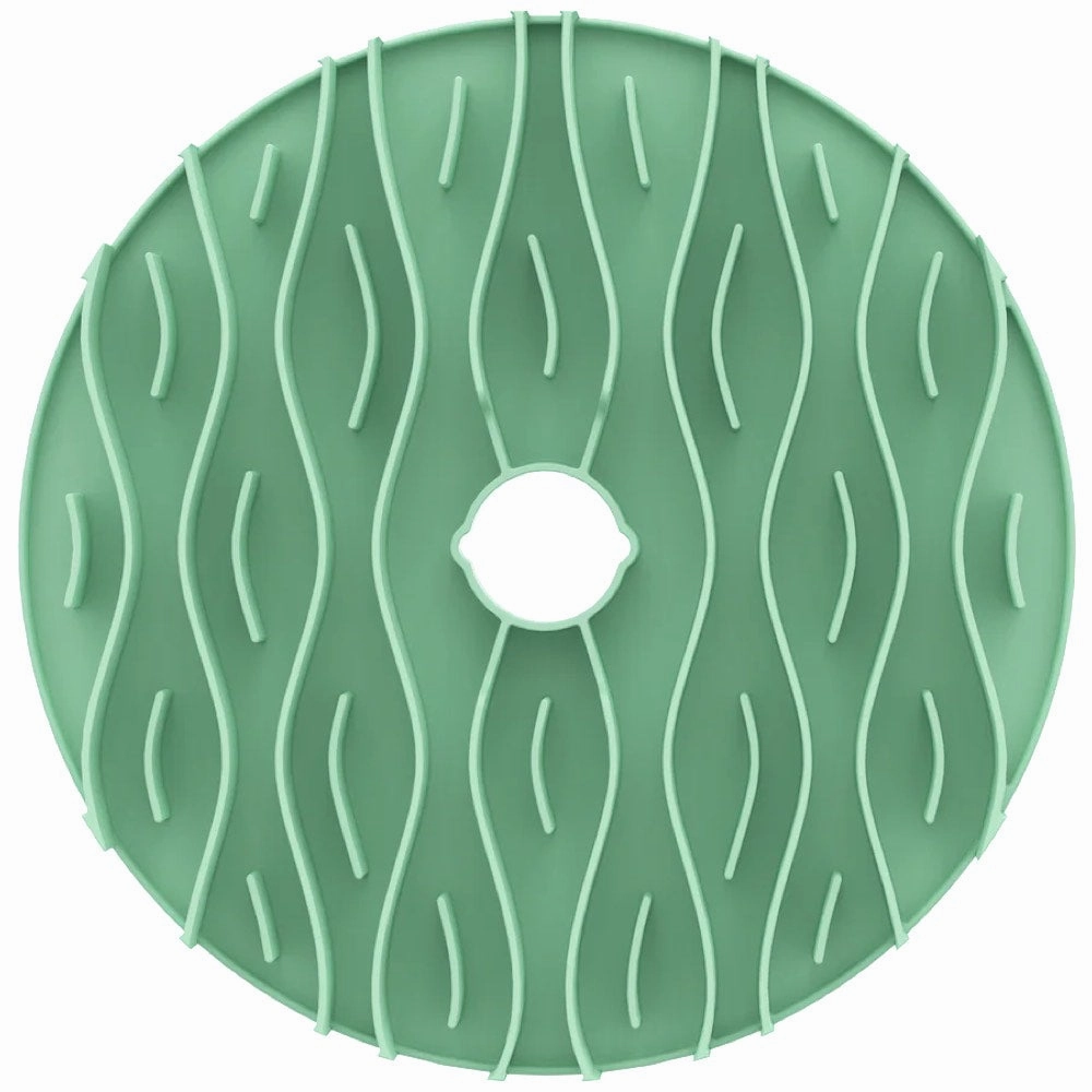 Puzzle Feeder Interactive Dog Bowl (Broken Wave, Green)