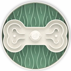 Puzzle Feeder Interactive Dog Bowl (Broken Wave, Green)