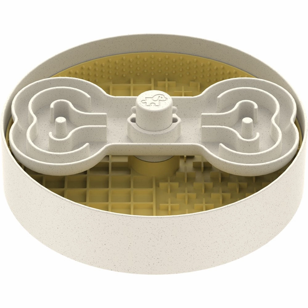 Puzzle Feeder Lick Interactive Dog Bowl (Yellow)
