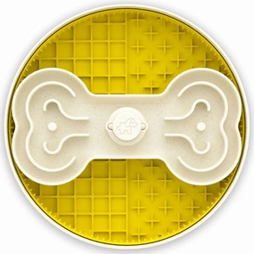 Puzzle Feeder Lick Interactive Dog Bowl (Yellow)