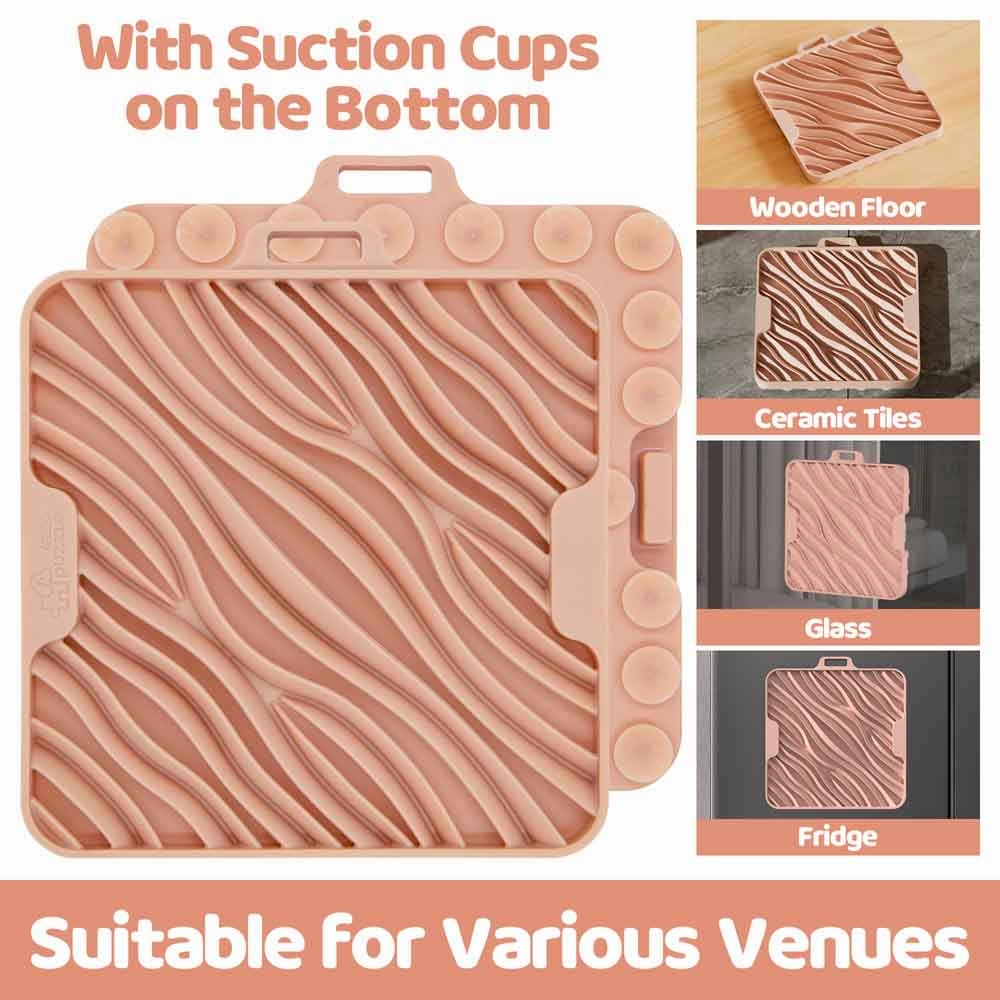 Puzzle Feeder Lick Mat for Dogs and Cats (Puzzle Feeder Wave)