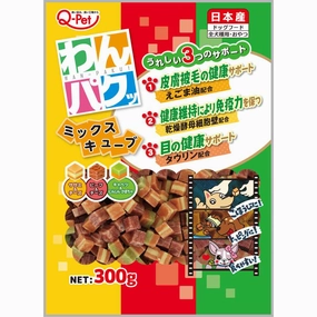 Q-Pet Wanpaku Mix Cube Dog Treats 300g (Exp Jul 2025)