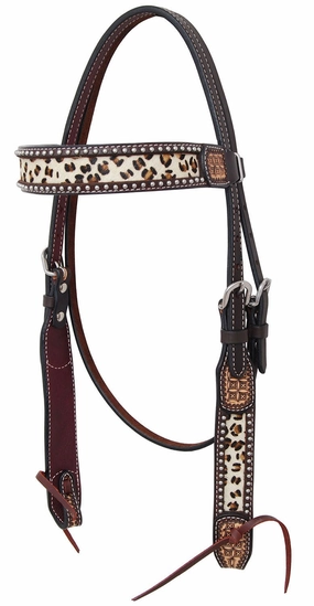 Rafter T Leopard Browband Headstall