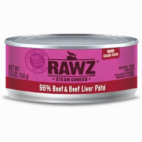 RAWZ 96% Beef and Liver Pate Wet Cat Food