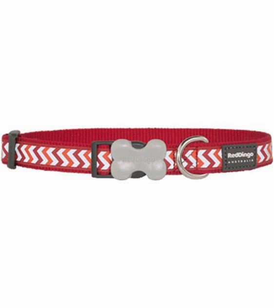 Red Dingo Reflective Ziggy Dog Collar (Red)