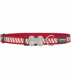 Red Dingo Reflective Ziggy Dog Collar (Red)