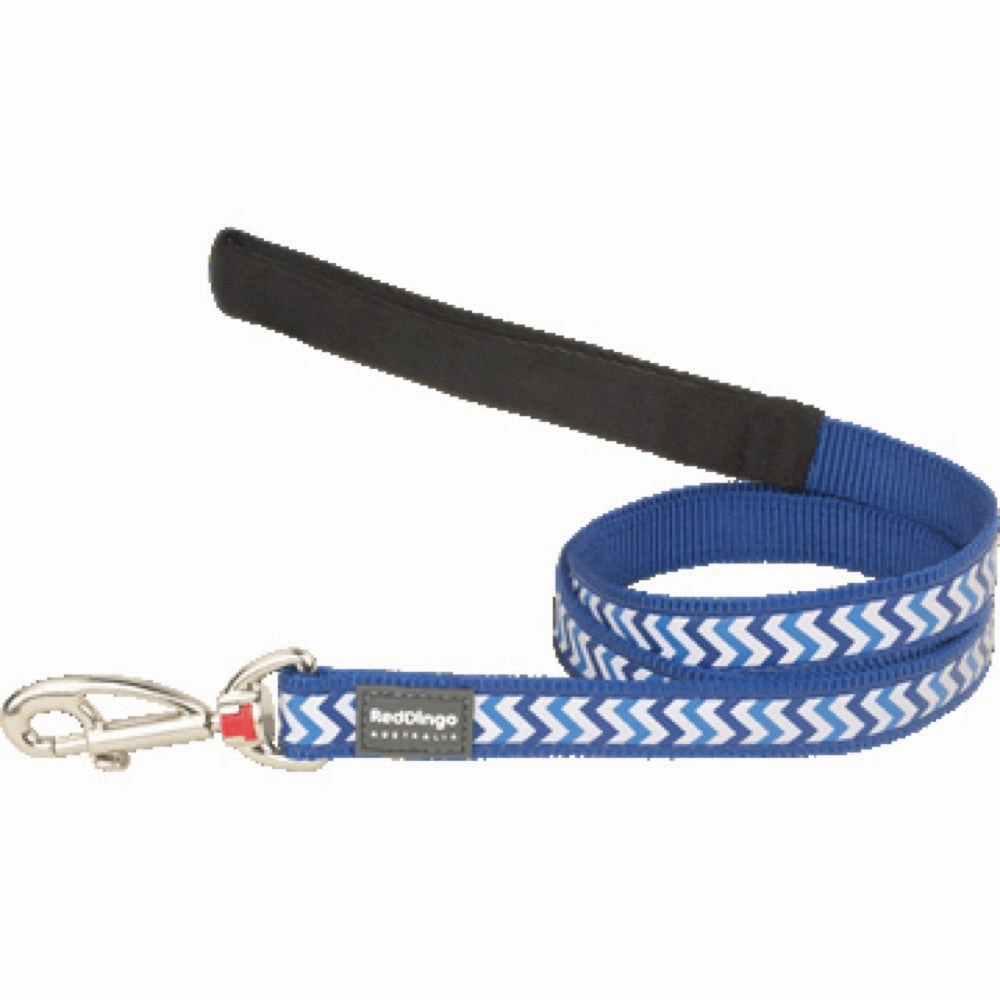 Red Dingo Reflective Ziggy Fixed Length Lead Dog Leash ( Dark Blue)