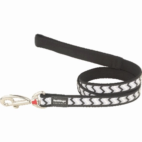 Red Dingo Reflective Ziggy Fixed Length Lead Dog Leash (Black)