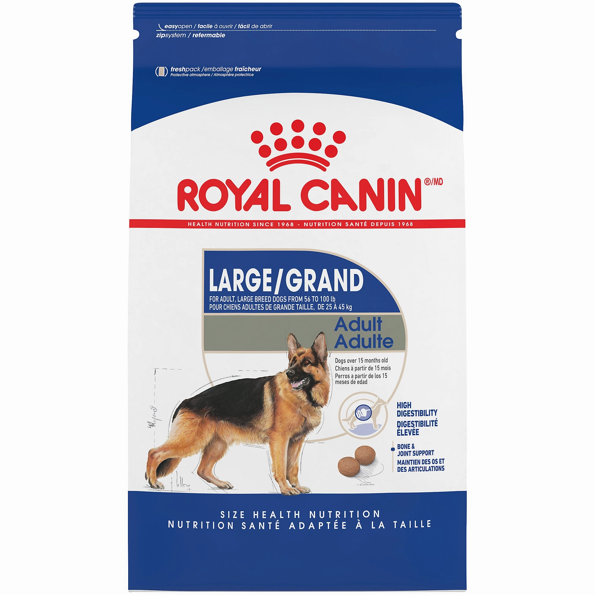 Royal Canin Size Health Nutrition Large Adult Dry Dog Food, 30 lb