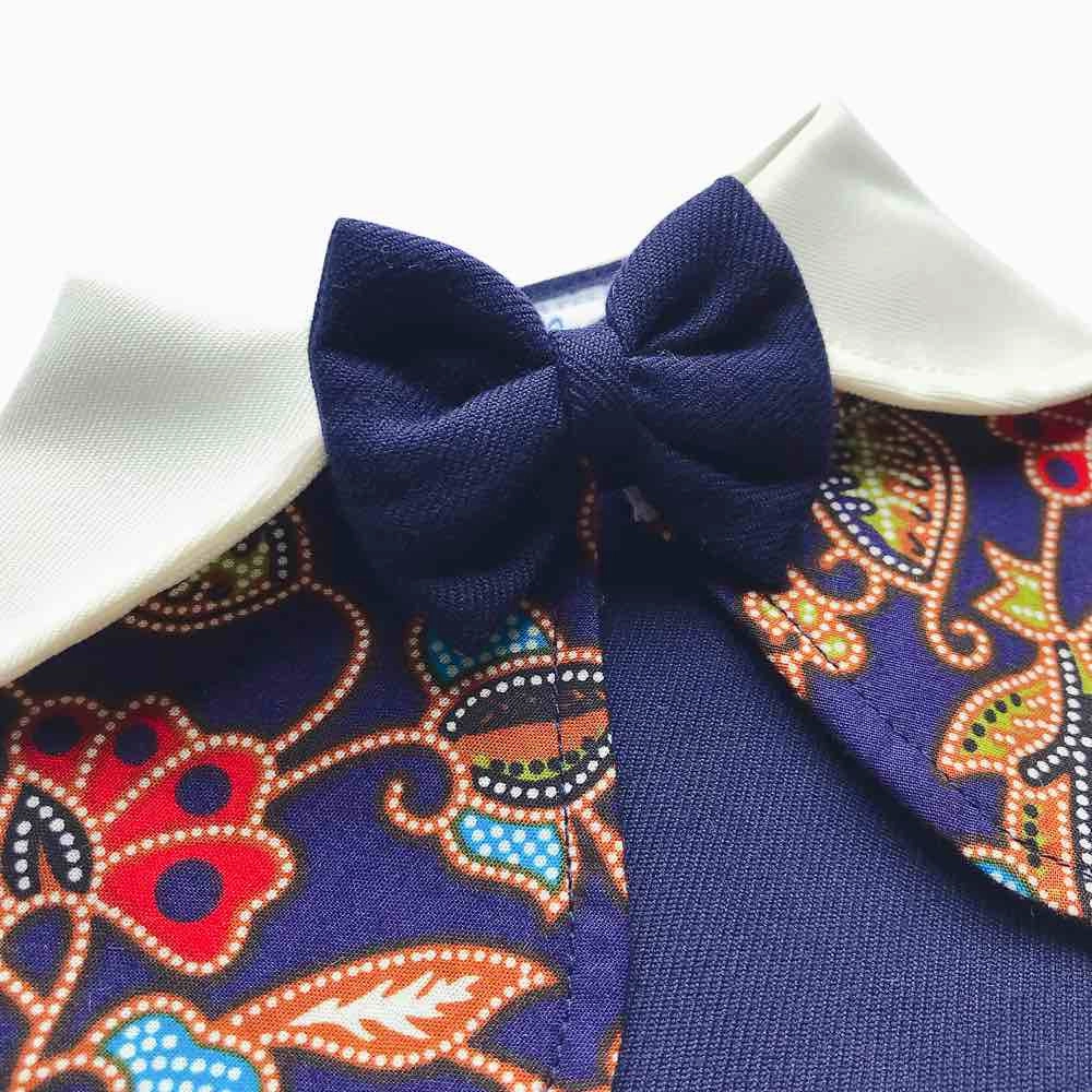 RuffCo Handcrafted Cape For Cats & Dogs (Blue Batik)