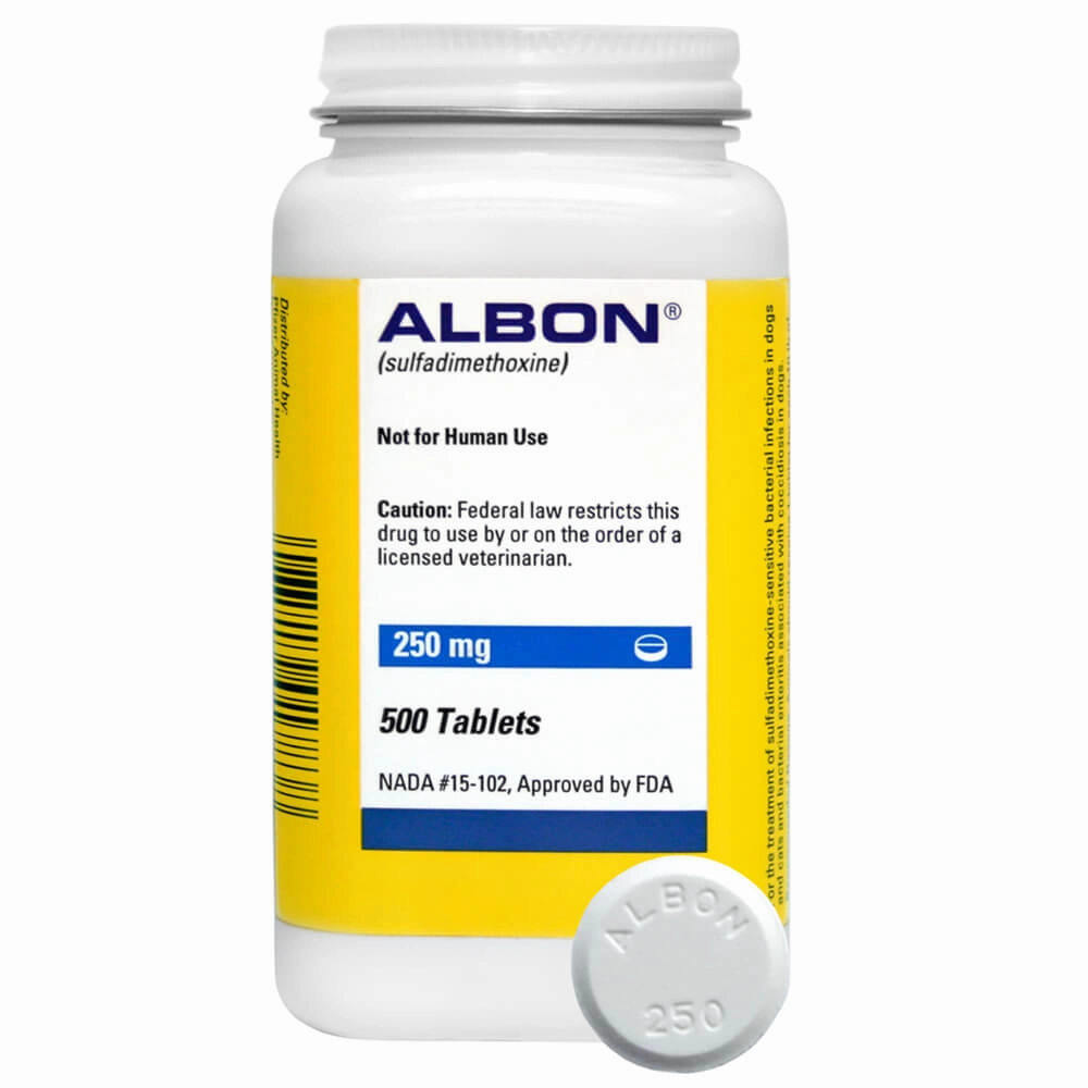 Rx Albon (sulfadimethoxine) Tablets for Dogs & Cats