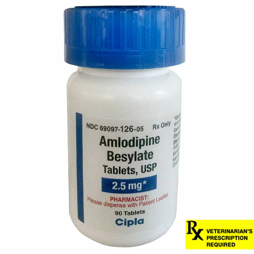 Rx Amlodipine Besylate Tablets for Dogs & Cats (Generic)