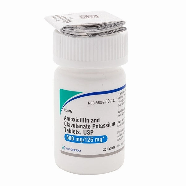Rx Amoxicillin & Clavulanate Potassium (Generic) Tablets for Dogs & Cats, 125mg