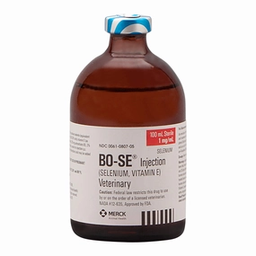 Rx BO-SE (selenium & vitamin E) Veterinary Injection for Cattle & Sheep, 100 mL
