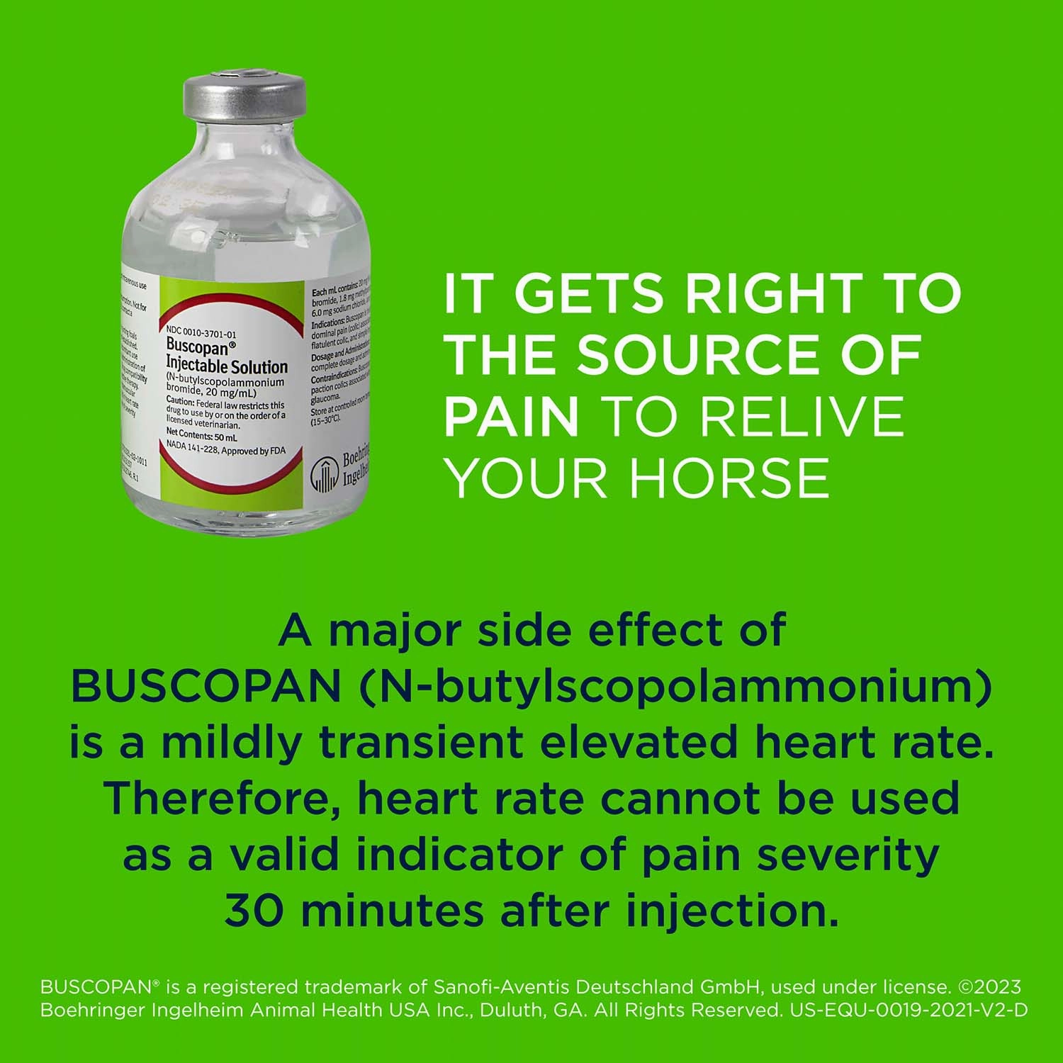 Rx Buscopan Injectable Solution for Horses, 50 mL