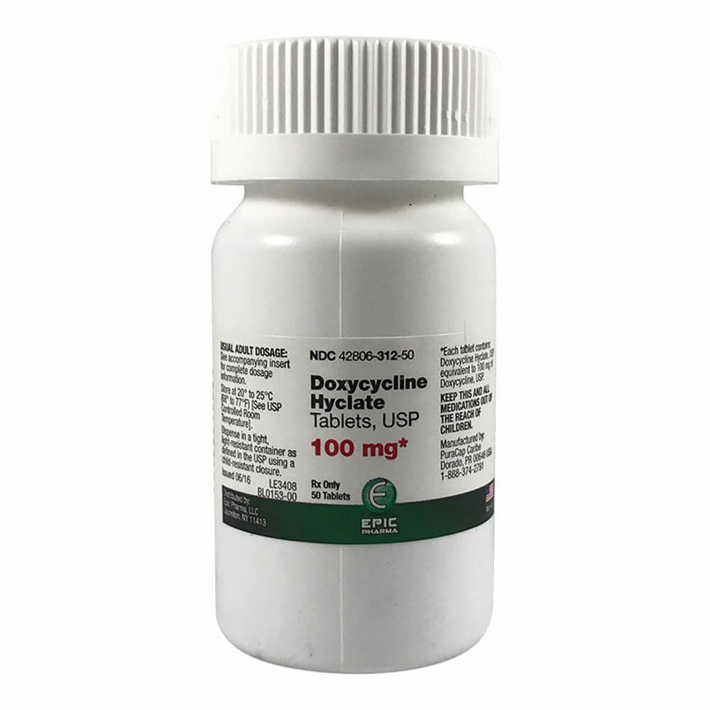Rx Doxycycline Hyclate (Generic) Tablets
