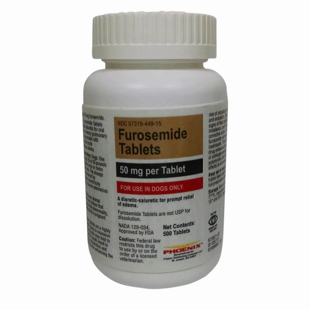 Rx Furosemide (Generic) Tablets for Dogs & Cats