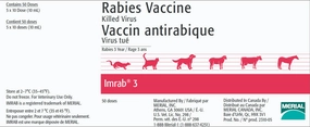 Rx Imrab 3 Rabies Vaccine, 5 x 10 Dose, No Tags