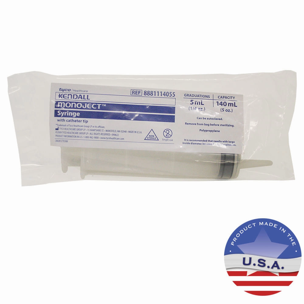 Rx Monoject Syringe with 140 cc Catheter Tip