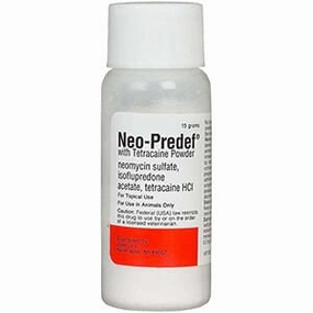 Rx Neo-Predef with Tetracaine Topical Powder for Horses, Dogs, & Cats, 15 gram