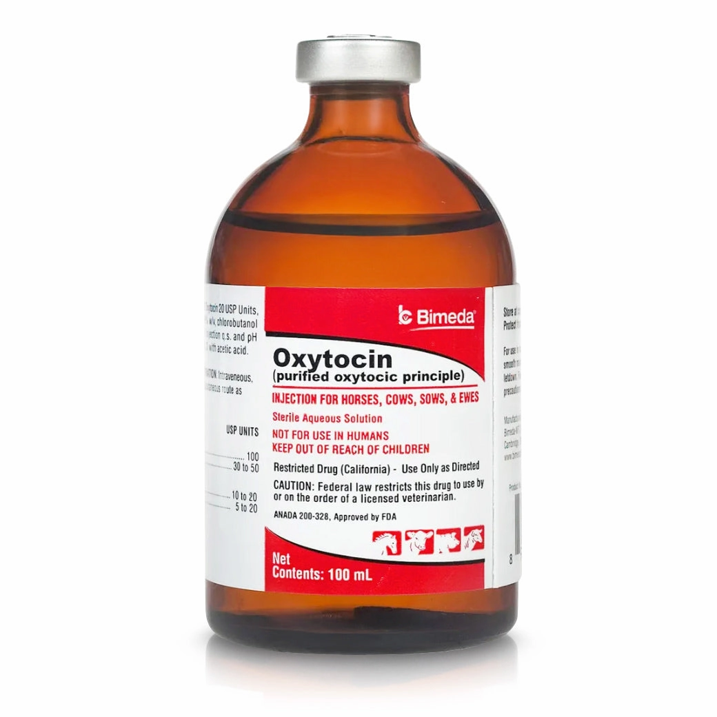 Rx Oxytocin (Generic) Injection for Horses, Cows, Sows, & Ewes, 100 mL