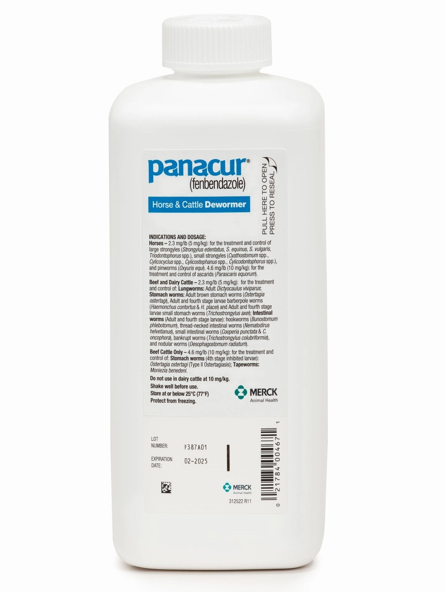 Rx Panacur 10% Suspension Dewormer for Horses & Cattle