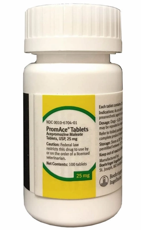 Rx PromAce (acepromazine maleate) Tablets for Horses, Dogs, & Cats