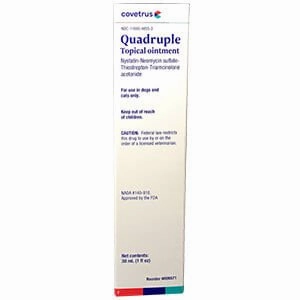 Rx Quadruple Topical Ointment (Quadritrop) for Dogs & Cats, 30 mL