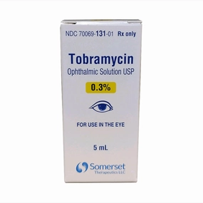 Rx Tobramycin (Generic) Opthalmic Solution 0.3%, 5ml bottle
