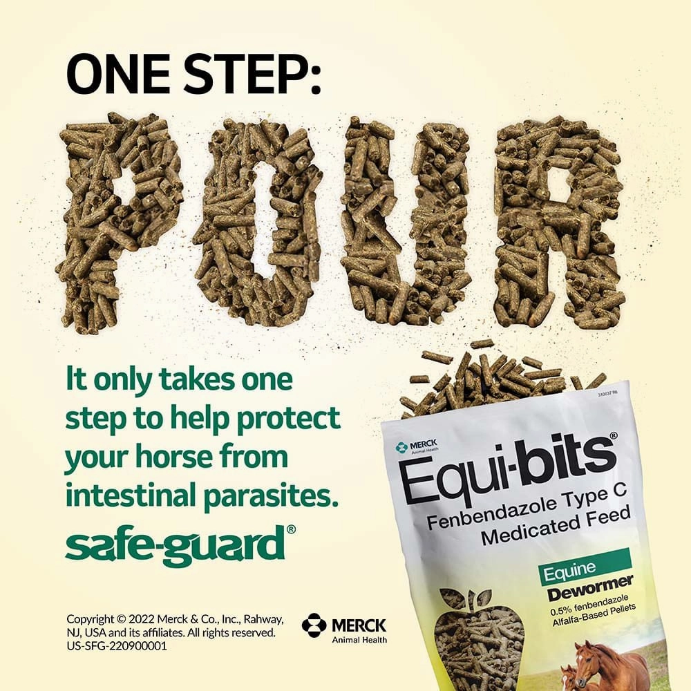 Safe-Guard Equi-bits Fenbendazole Medicated Feed Equine Dewormer, 1.25 lb