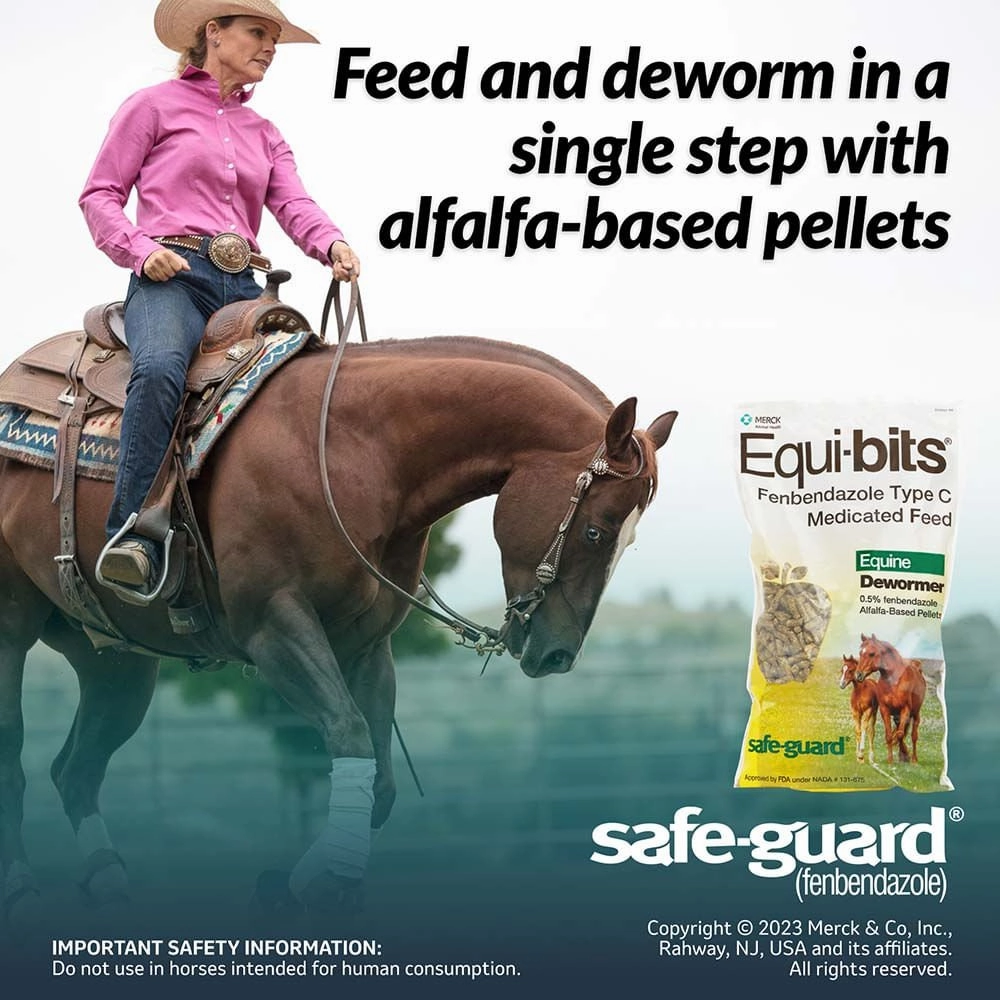 Safe-Guard Equi-bits Fenbendazole Medicated Feed Equine Dewormer, 1.25 lb