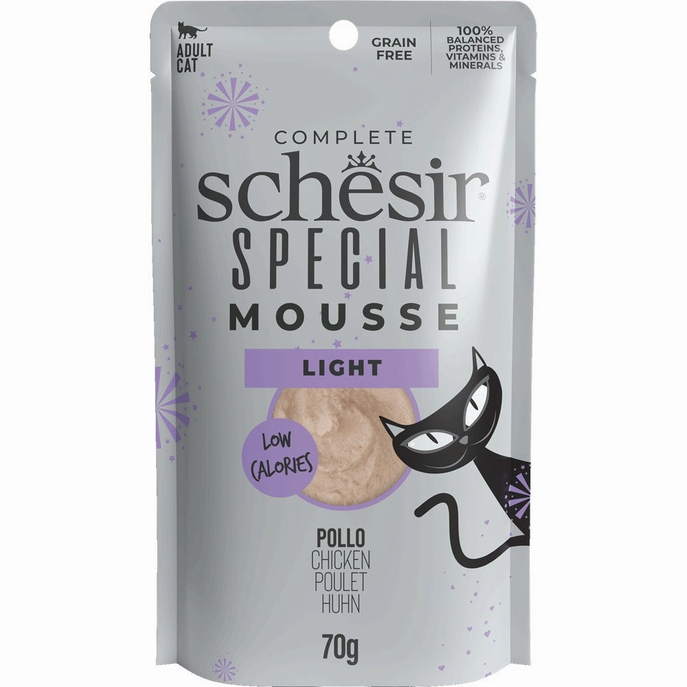 Schesir Special Mousse Light Chicken Grain-Free Adult Pouch Cat Food 70g