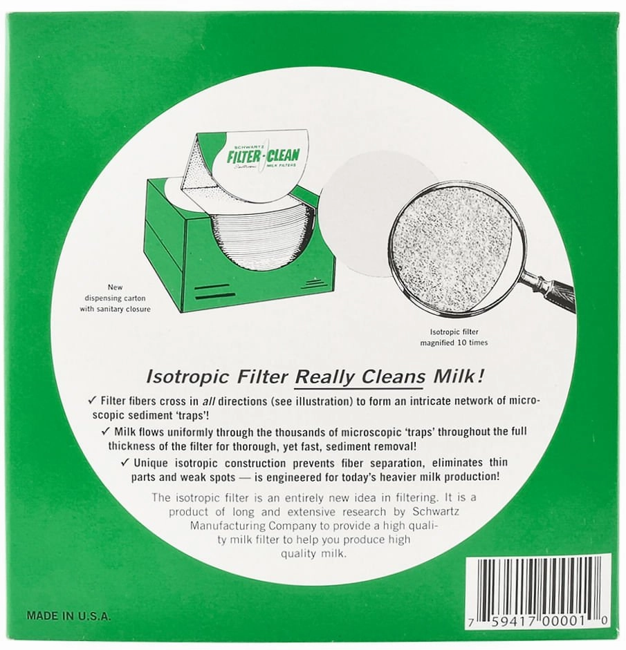 Schwartz Filter-Clean Disc Milk Filters