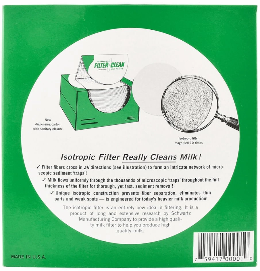 Schwartz Filter-Clean Disc Milk Filters