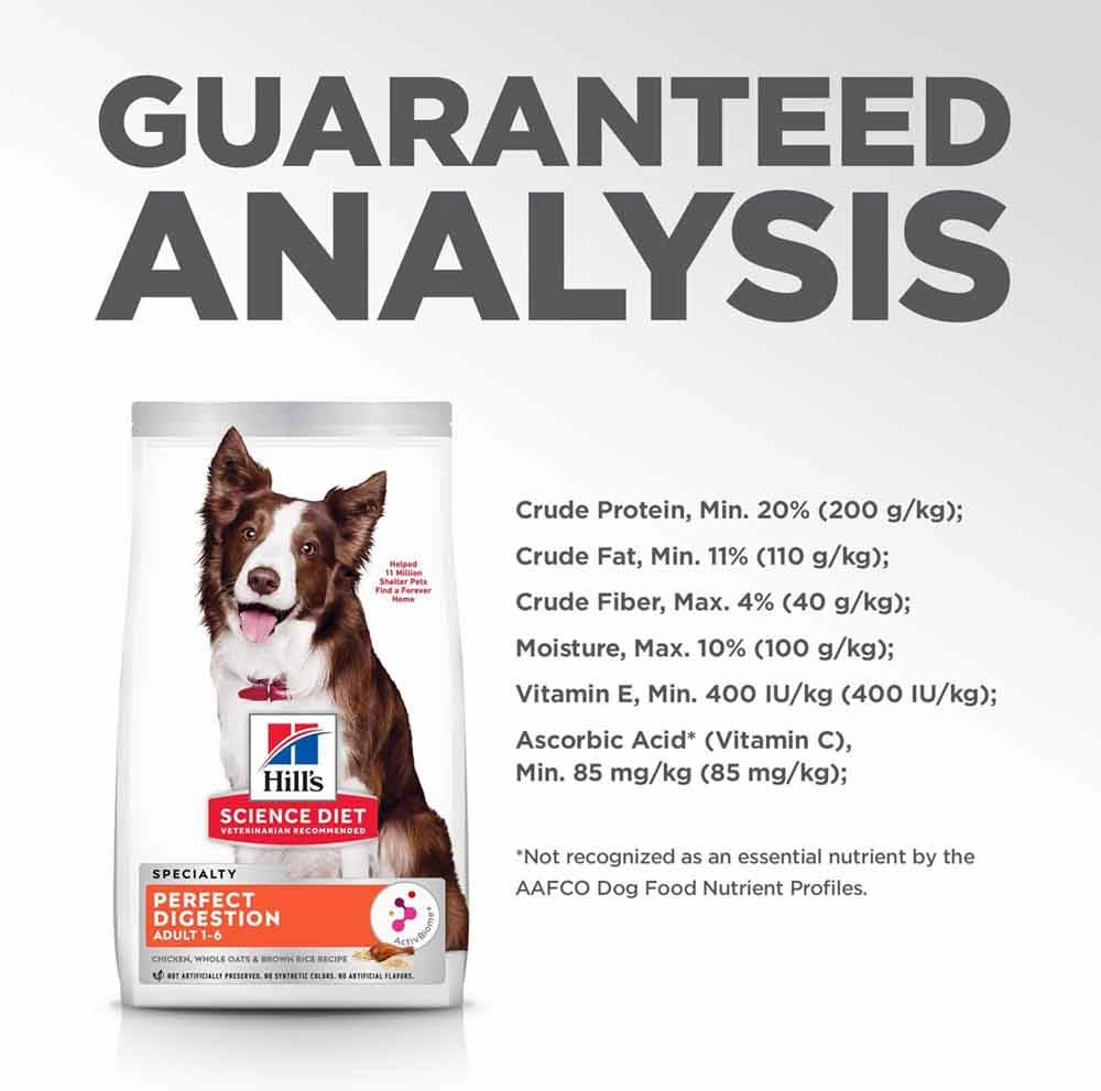 Science Diet Adult Perfect Digestion Chicken, Barley & Whole Oats Dry Dog Food 22lb