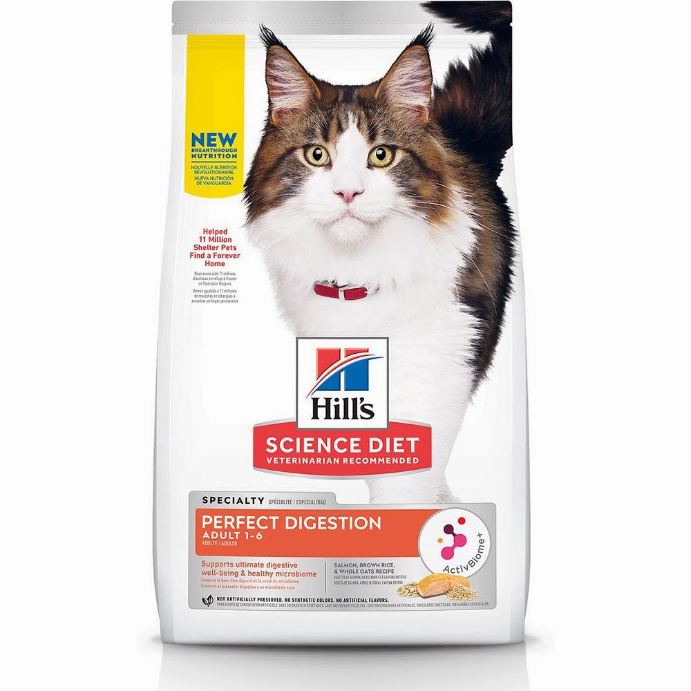 Science Diet Adult Perfect Digestion Salmon & Brown Rice Dry Cat Food 3.5lb