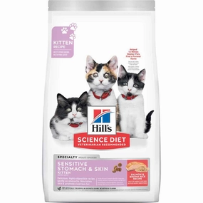 Science Diet Kitten Sensitive Stomach & Skin Salmon & Brown Rice Dry Cat Food 3.5lb